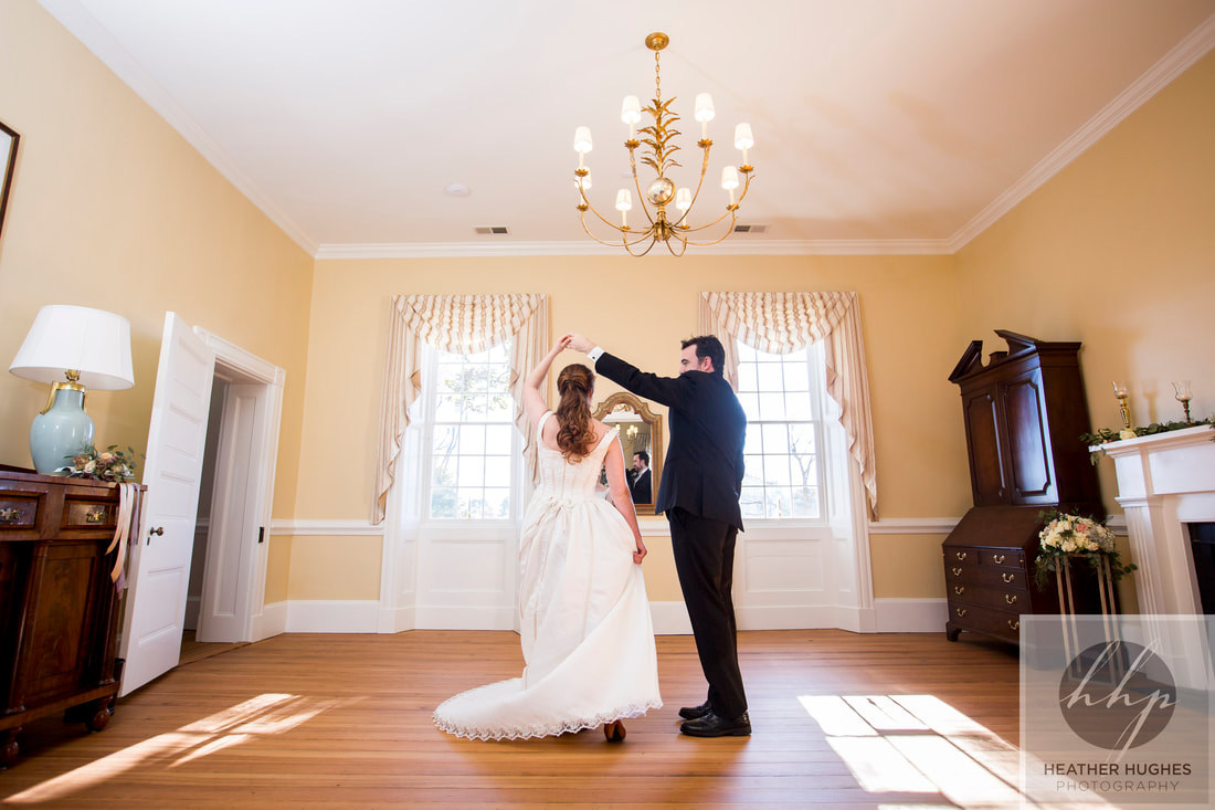 Bride and Groom in Banquet Room - Dance Floor