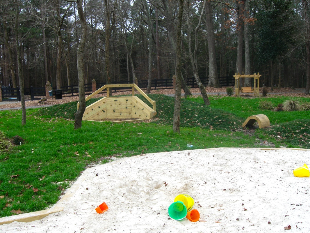 Sand Area and Climbing Wall